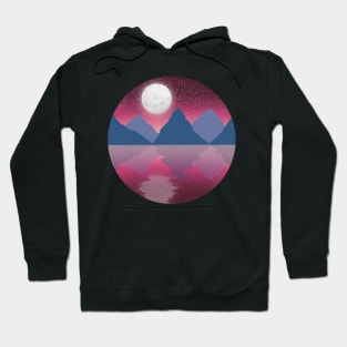 Moon reflecting over water Hoodie